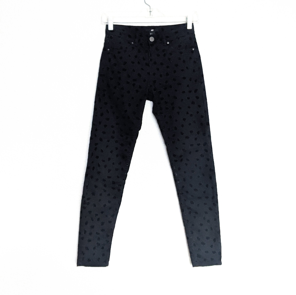 H&M Flocked Skinny Jeans